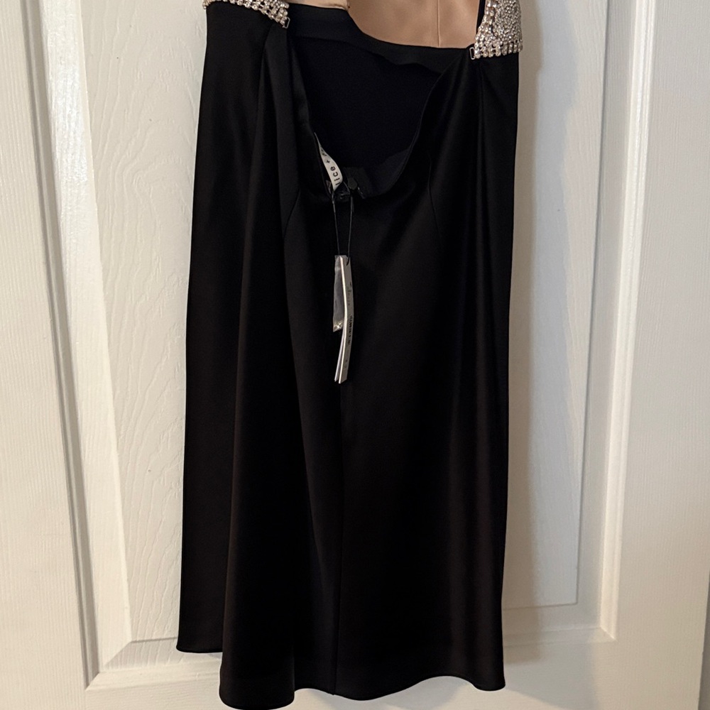Alice + Olivia Elegant by Stacey Bendet Black and Silver Halter Dress - Picture 11 of 16